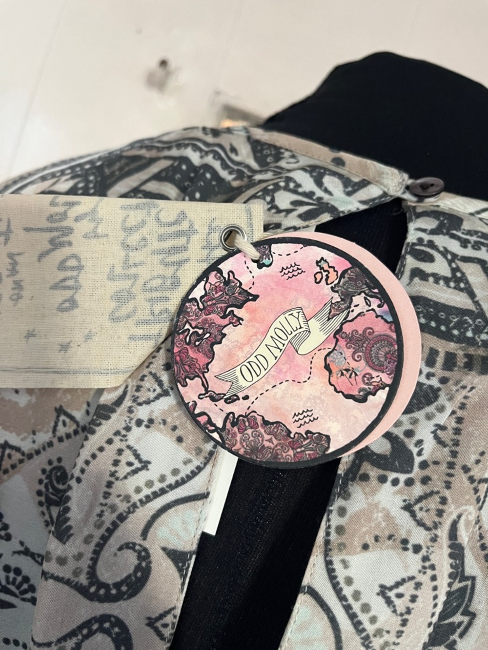 Odd Molly Cream and Black Bohemian Printed Maxi Dress - Picture 9 of 9